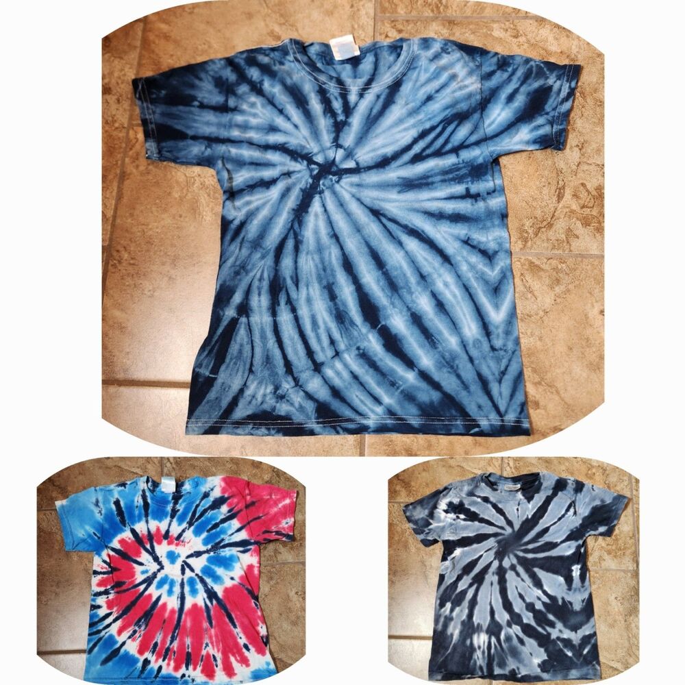 Kids Tie‑Dye T‑Shirts Lot of 3 Youth Small Short Sleeve